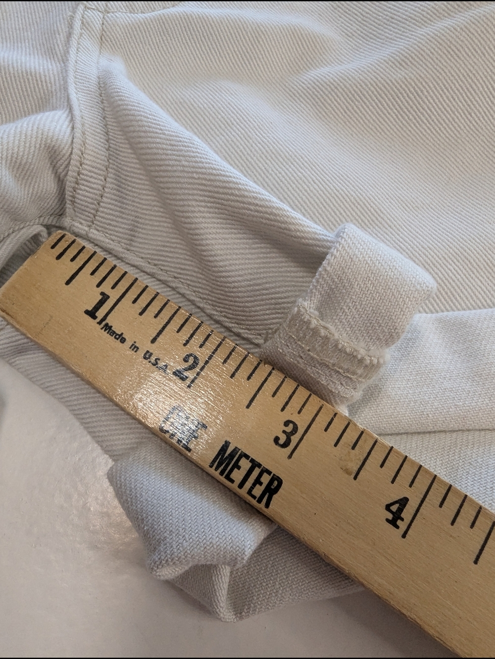 Cotton On Off-White Carpenter Denim Shorts High Rise Size 4 US / 8 AU - Picture 4 of 14